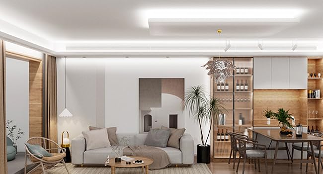 white strip light for room