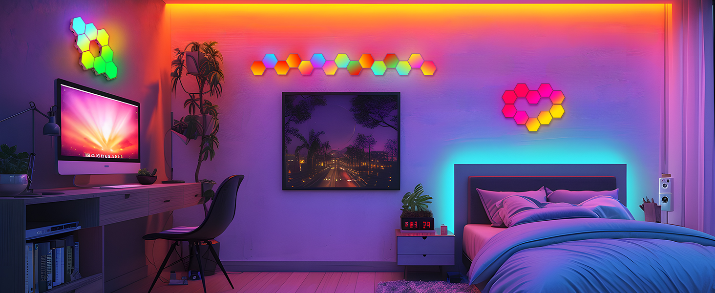 hexagon lights