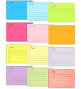 (12 Pads) to Do Lined Sticky Notes, 3x4 in, 504 Sheets, 12 Colors Self-Stick Note Pads to Do List...