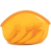 Food Huggers Hugger Bags Silicone Reusable Lunch & Snack Bag Durable Storage, BPA Free, Dishwashe...
