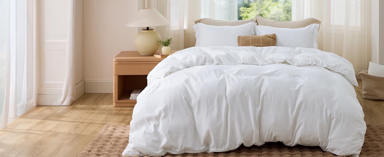 Bedsure Duvet Cover Soft Double Brushed Bedding Set for Kids Adults Zipper Closure NO Comforter