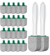 Pumice Stone,Bathroom Cleaner Brush Toilet Wand Refills with 18CM Long Handle for Remove Hard Wat...