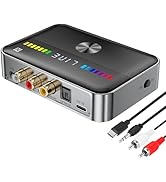 Bluetooth 5.3 Transmitter Receiver 2-in-1 Bluetooth Adapter HiFi Audio Bluetooth Receiver with LE...