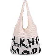 Sightor Crochet Tote Bag, Mesh Beach Bag Knit Summer Hobo Bag Vacation Boho Tote Bag for Women