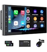 Haudio 7" Double Din Car Stereo with Wireless Apple CarPlay & Android Auto, Touchscreen Car Radio...