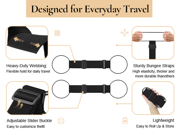 add a bag luggage straps for suitcases