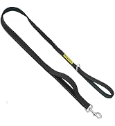 PetSafe Comfort 4 ft Bungee Dog Leash, Black | Shock-Absorbing Bungee Flexes on Pulls, Dual Handl...