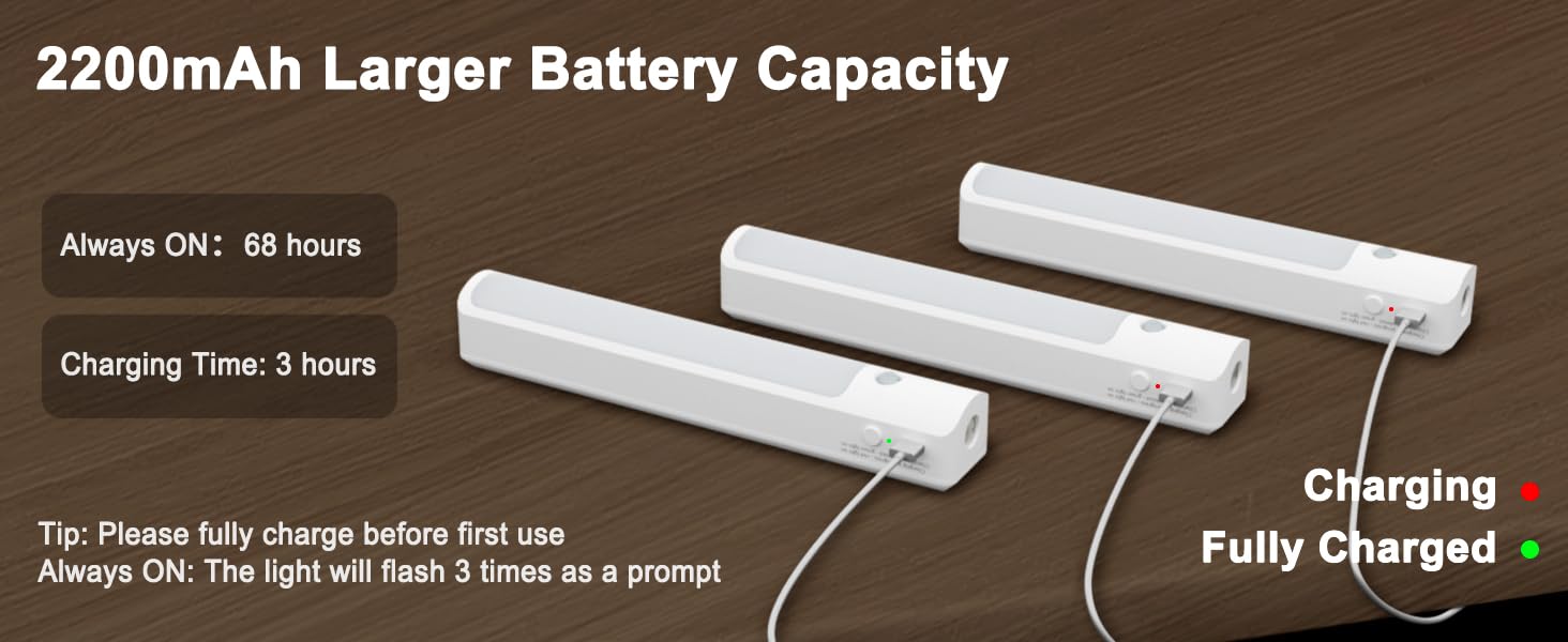 2200mAh Larger Battery Capacity