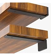 NEODROP 6-Pack 6 Inch Floating Shelf Brackets, 1/4" Thick Heavy Duty Bracket, Black Powder Coated...
