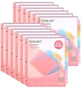 8-Tab Dividers for 3 Ring Binder, 96 Count Binder Dividers with Pockets, Subject Dividers, 3-Hole...