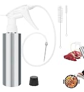 AHIER 2in 1 BBQ Spray Bottle, Turkey Marinade Injector Stainless Steel Grill Spray Bottle & Meat ...