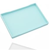 VCREATC Blue Small Serving Tray (9.5 x 7 inch), Countertop Organizer for Bathtub Bathroom Vanity ...