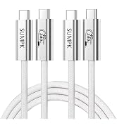 SUMPK 240W USB C Cable 6.6FT 2 Packs, USB4 Cable with 40Gbps High Speed Data Transfer, Single 8K/...