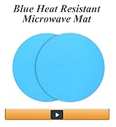 Silicone Microwave Mat 12 Inch, Non Stick Turntable Safe Baking Mat for Kitchen, BPA Free Multi P...