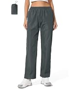 UIQUR Womens Waterproof Pants Rain Over Pant, Lightweight Packable Outdoor Pants for Hiking, Fishing