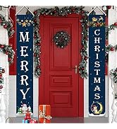 GOER 72 Inch by 13 Inch Christmas Banner for Front Door,Hanging Banner for Christmas Party Decora...