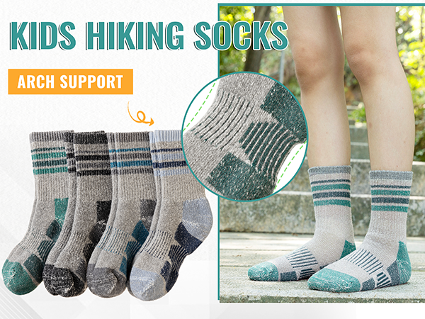 SeeyAN Kids Merino Wool Hiking Socks Boys Girls Thermal Winter Warm Boot Toddler Thick Cushion Socks