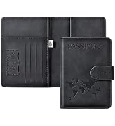 Spotelo Passport Holder for Travel, RFID Blocking Synthetic Leather Card Case for Man and Women B...