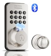 Ulecoce Fingerprint Keypad Deadbolt with Handle Set, Keyless Entry Door Lock, Door Locks for Fron...