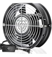 AmRunJe AC Axial Fan 110v 120v 172mm x 150mm x 51mm Powerful Airflow Dual Ball Bearing Fan with S...