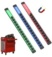 JUPITER WARRIOR Magnetic Socket Organizer, 3-Piece Set Aluminum Alloy Socket Holder, 360° Swivel ...