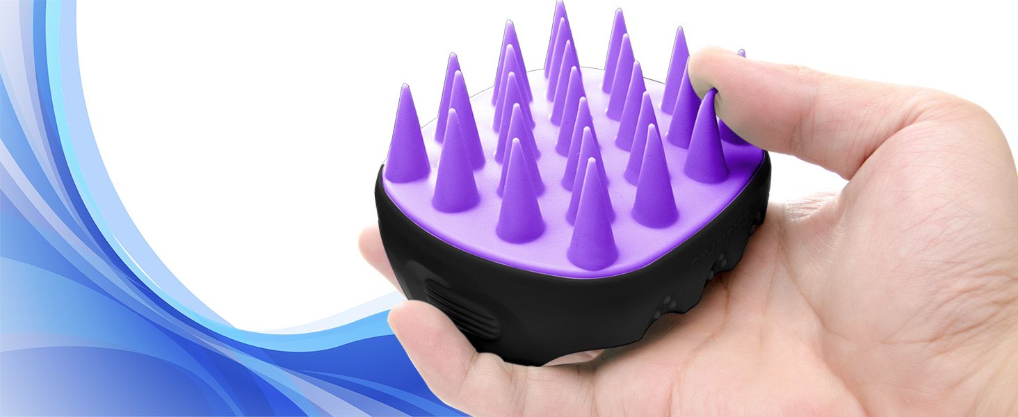 scalp scrubber with soft silicone head