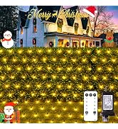 JMEXSUSS 360 LED Christmas Net Lights Outdoor Waterproof, Connectable 12ft x 5ft Net Lights Outdo...
