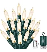 MASHANG Christmas Light Set, 100 LED Clear Mini Lights String Outdoor Waterproof Battery Operated...