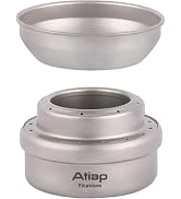ATiAP Alcohol Stove with Cover Titanium Portable Camping Backpacking Hiking Stove with Carry Bag ...