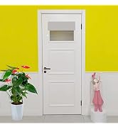 E-HAO French Small Front Door Curtain (24" w x 18" L), Washable Door Curtain with Adhesive Hook a...
