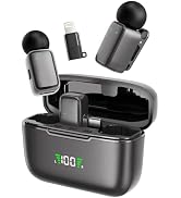 HITOZON Mini Wireless Lavalier Microphone for iPhone/Android/Tablet/PC with Lightning/USB-C Plug,...