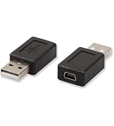 Electop 2 Pack USB 2.0 A Male to USB B Mini 5 Pin Female Adapter Converter