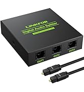 LiNKFOR Digital Optical Audio 1x3 Splitter Digital SPDIF Toslink Optical Fiber Audio Splitter 1 i...