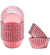 Rose Gold Foil Cupcake Liners For Baking 300 Count Baking Cups Thick & Sturdy, Oil Resistance,Muf...