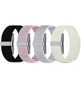 Polyjoy 4-Pack Muti-color Nylon Loop Sport Hume Band Replacement Strap Compatible with Hume Healt...