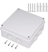 Zulkit Junction Box ABS Plastic Dustproof Waterproof IP65 Universal Electrical Boxes Project Encl...