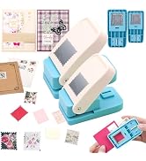 BAOFALI 2Pcs/Set Stamp Puncher 1inch &1.5inch Square Postage Stamp Punch |Stamp Hole Puncher| Lev...