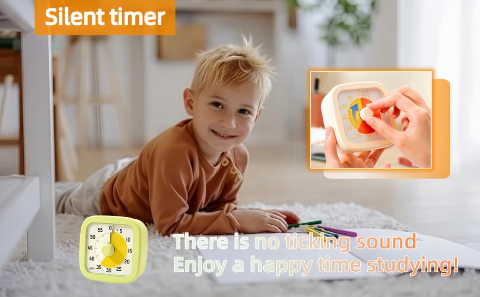 Visual Timer for Kids,Time Timer Home - 60 Minute Kids Visual Timer, Timer for Classroom