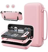 FANPL Pink Case Bundle for Nintendo Switch 2 (2025) Accessories, Portable Hard Carrying Cover wit...
