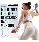 Upgraded Figure 8 Resistance Bands, Resistance Bands for Arms & Full Body Workout, Stretch Resist...