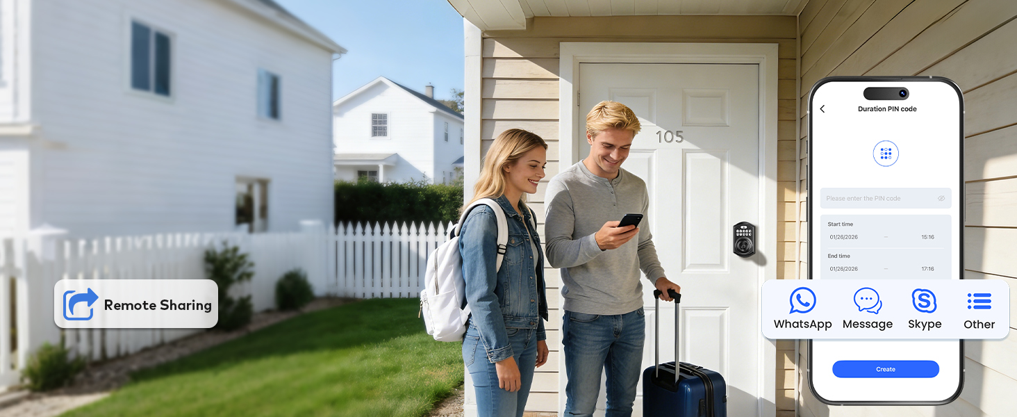 Set codes for specific dates or times, perfect for tenants or temporary access