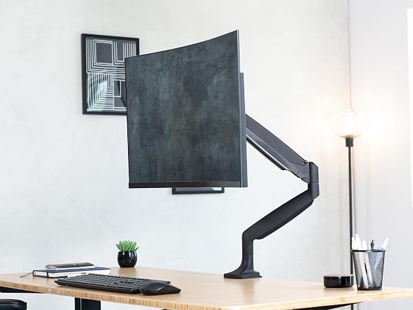 Pneumatic Single Monitor Desk Mount