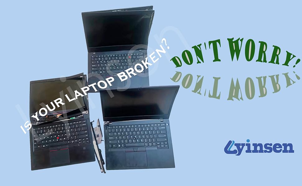 A broken laptop computer