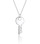 BriLove Gifts for Mom 925 Sterling Silver Unique Personalized Key Pendant Valentines Day Necklace...