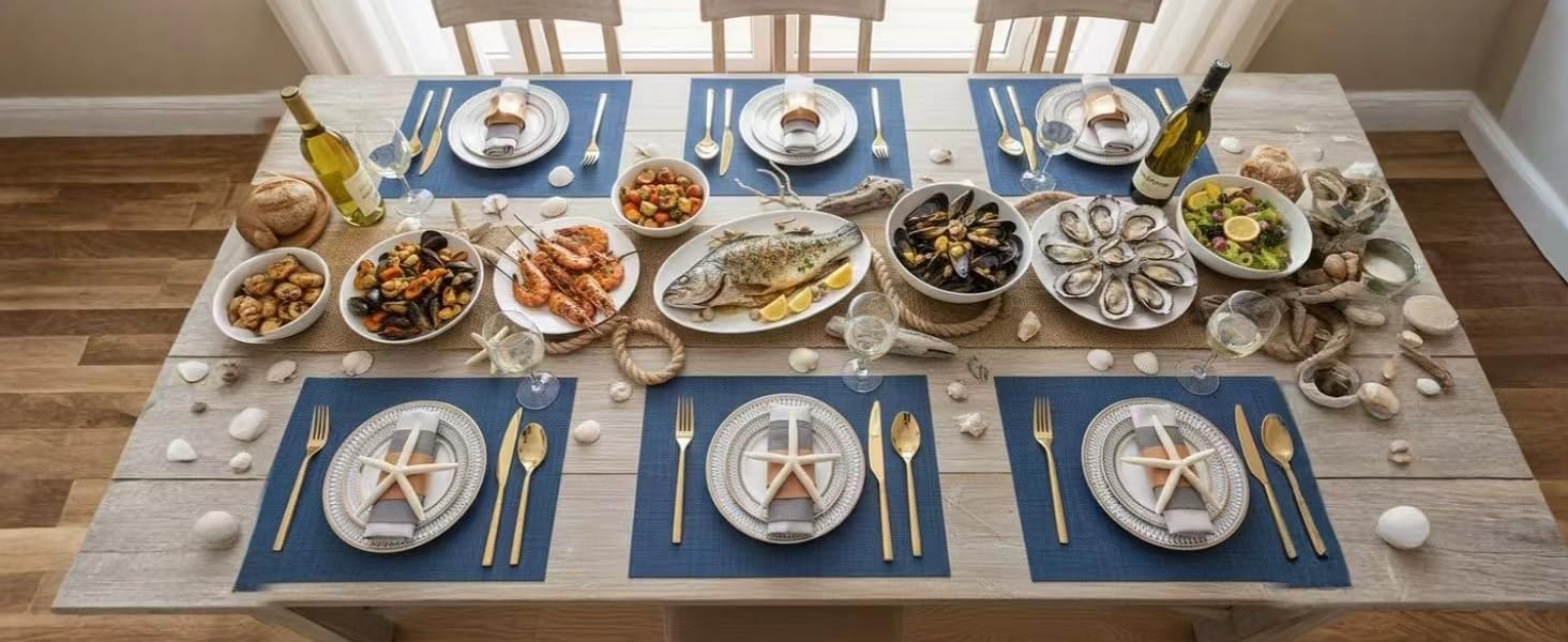 navy blue placemats
