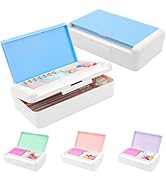 Pencil Box for Office Supplies Storage Organizer Box,Double Layer Large Capacity Pencil Boxes,Pla...