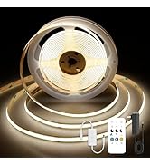 AUZIWECOB LED Strip Lights 9.84ft, Natural White 4000K LED Light Strip, DC24V Tape Light, CRI93+,...