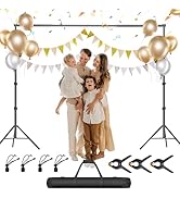 GLOSHOOTING Photo Backdrop Stand, 8.5 x 10 ft Back Drop Adjustable Stands, Photography Background...