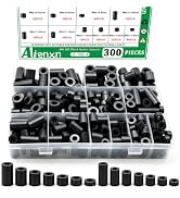 Aienxn 300PCS Black Nylon Spacers Kit, 14 Sizes- 5mm, 8mm, 10mm, 12mm, 15mm, 20mm, 25mm Length fo...
