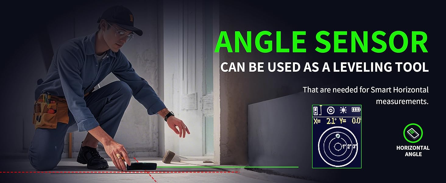 angle sensor can be used as a leveling tool